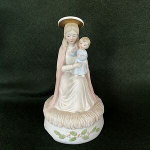 Lefton Madonna And Child Music Box Christopher Collection '83 Hand Painted 03266